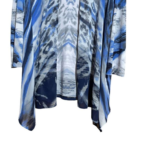 Chicos Travelers Cardigan Womens Large Multicolor Mixed Artsy Print Open Sweater - Picture 4 of 9